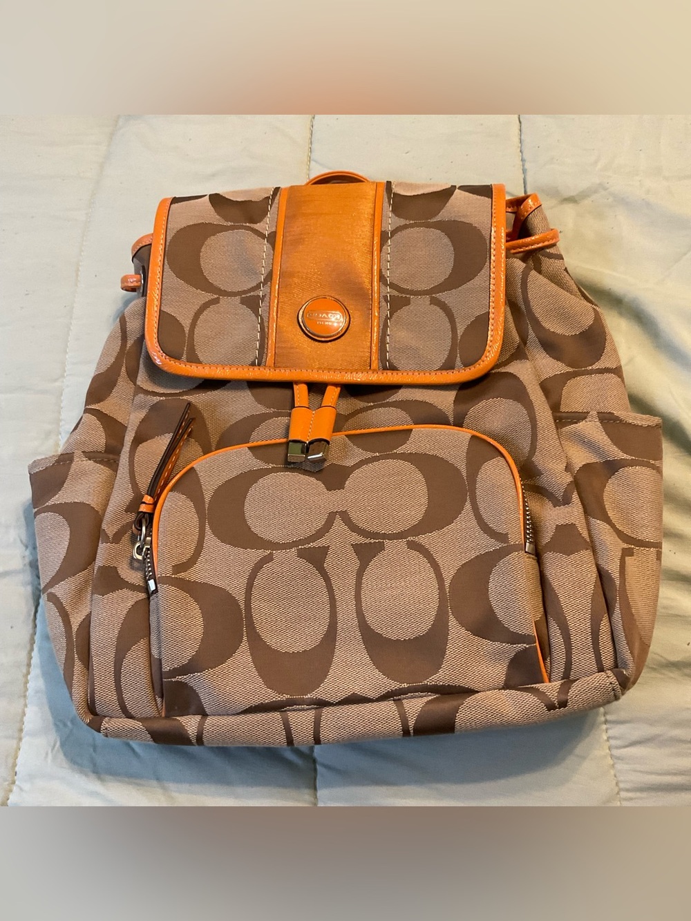Coach Signature Vintage Style Y2K ERA Canvas Backpack New